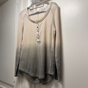 American Rag Cie thermal ombre Henley - size large